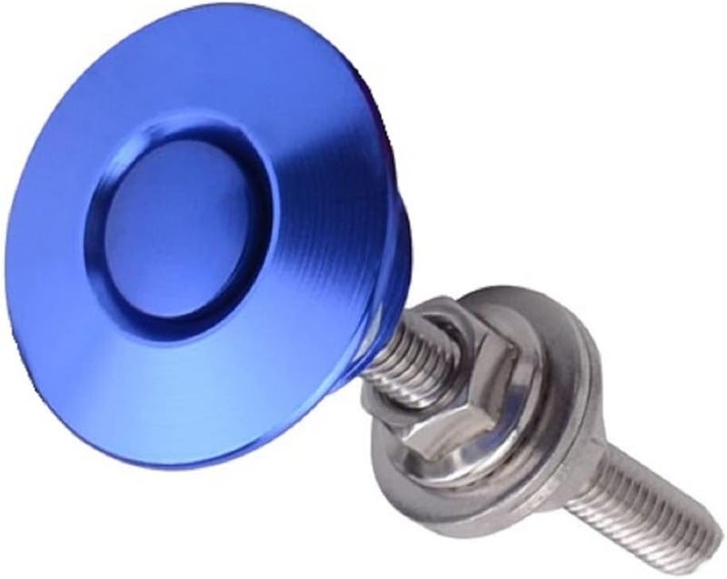 ANJOSHI Quick Release Latch Lock Clip Push Button Bonnet Kit 1.25in/32mm Diameter Universal Aluminum Alloy Quick Latch Lock for Auto Car Bumper License Plate Hood or Various DIY(Blue) - Image 1